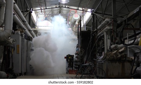 Firefighters Practice Sealing Of Leak Accident From Corrosive Toxic Hazardous Material Ammonia Liquid Container In Fruit Factory Dressing Protective Suites, Yesud Hamaala, Israel, March 21, 2016.