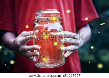 Fireflies in a jar
