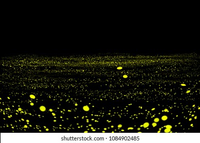 Firefly, Lightning Bugs On Black Background