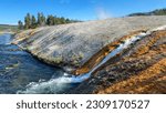 firehole river and the grand prismatic spring in Yellowstone National Park