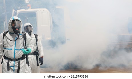 Firemen Attending An Emergency Action Plan And Safety Management Training In Case Of Chemical Leaking.