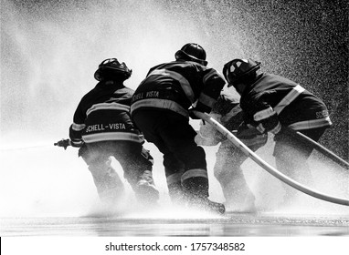 Firemen Fighting the Fire in american 