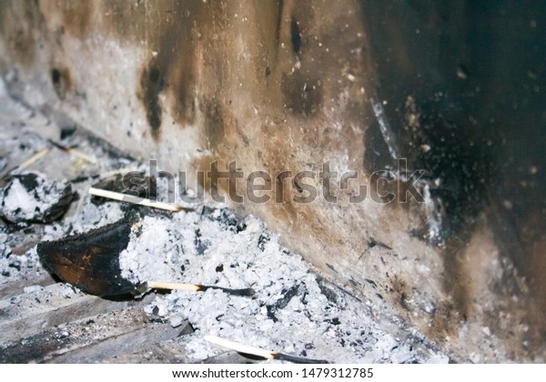 Fireplace Burned Out Ashes Inside Stock Photo Edit Now 1479312785