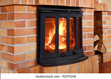 Wood Burning Fireplace Inserts Images Stock Photos Vectors