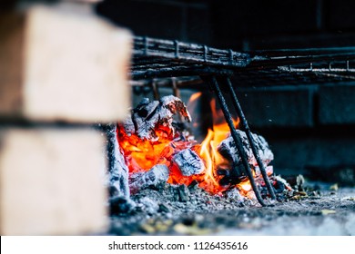 Fireplace And Fire