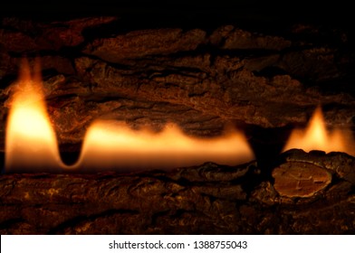 Logs In Artificial Fireplace Images Stock Photos Vectors