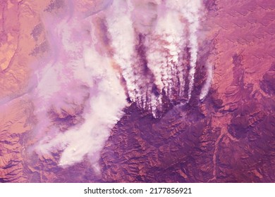 Fires, flattering fires from space. Elements of this image furnished by NASA. High quality photo - Powered by Shutterstock