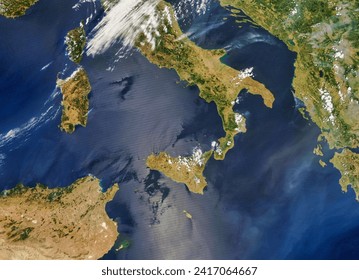 Fires in Italy. . Elements of this image furnished by NASA. - Powered by Shutterstock