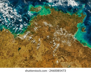 Fires in Northern Australia. . Elements of this image furnished by NASA. - Powered by Shutterstock