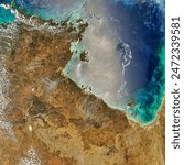 Fires in Northern Territory and Queensland. . Elements of this image furnished by NASA.