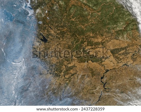 Fires and Smoke in Western Russia. Each of the red dots on this image of western Russia, acquired on May 1, 2006 by the MODIS on the Aqua. Elements of this image furnished by NASA.