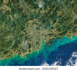 Fires in southern China. . Elements of this image furnished by NASA.