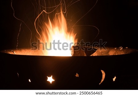 A fireside chat in winter