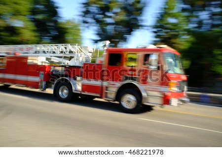 Firetruck in motion