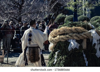 Firewalking Goma(Buddhism Event) Of Shinano-Hiei In Achi, Nagano, Japan.