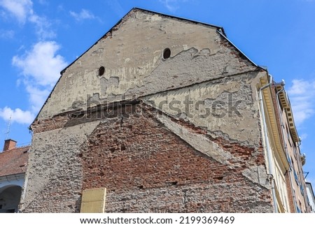 Firewall of an old building
