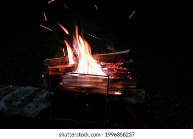 Firewood bonfire at the camp - Powered by Shutterstock