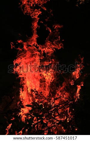 Similar – Feuer Werk II Nachthimmel