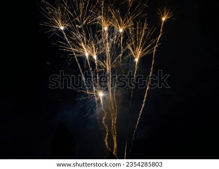Firework background with free space for text.