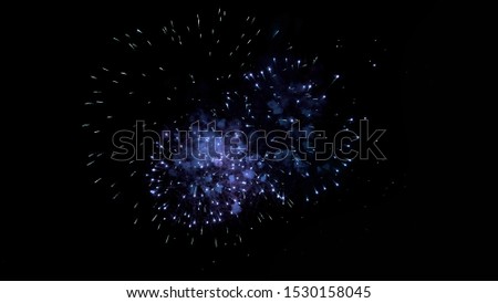 Firework effect in the sky during new year