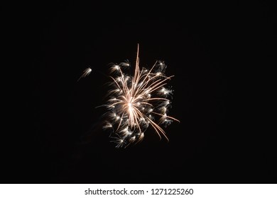 firework explode by night at sylvester