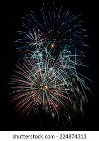 Firework exploding in the sky