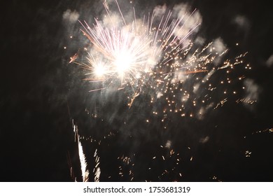 Firework explosion in night sky