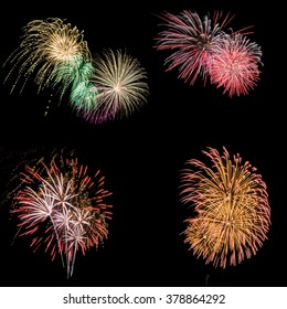 Firework Isolated Black Background Stock Photo 378864292 | Shutterstock