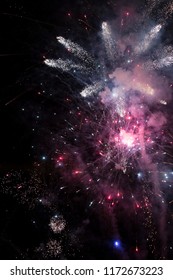 Firework over dark sky