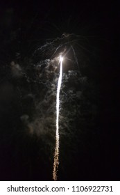 Firework Trail Shooting Up