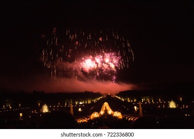 Firework At Versailles Palace At Night