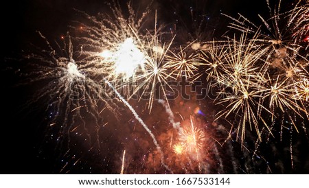 Fireworks are a class of low explosive pyrotechnic devices used for aesthetic and entertainment purposes. 