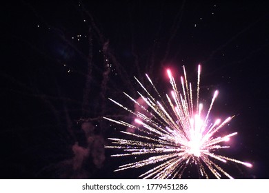 Fireworks At Cossayuna Lake, Saratoga County, New York