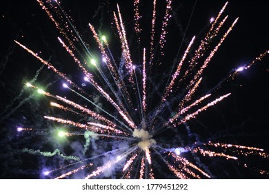 Fireworks At Cossayuna Lake, Saratoga County, New York