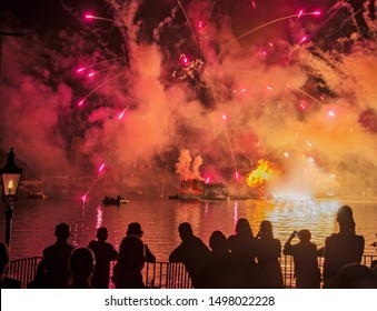 Fireworks In Epcot Center. Orlando, Florida, USA, February Of 2014.