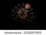 Fireworks for events, new year celebration, anniversery or likely. Fireworks exploding in the dark sky