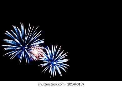 fireworks exploding in night sky