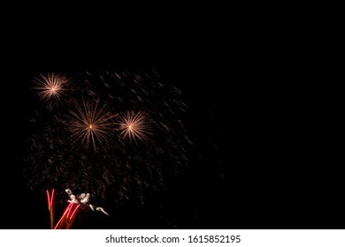 Fireworks exploding in the nights sky
