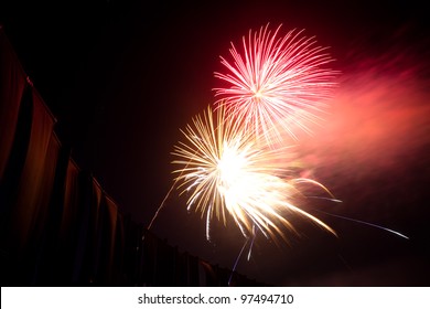 Fireworks Finale Of Celebrate America Patriotic Festival At Shoreline Amphitheatre In Mountain View