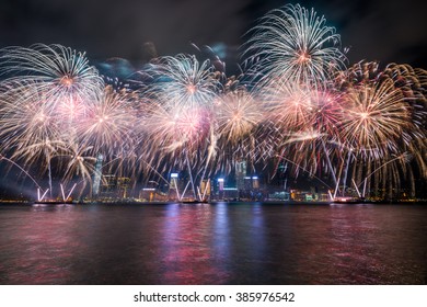 Fireworks In Hong Kong For Chinese New Year