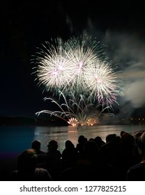 Fireworks at the lake near of Brno on the Ignis Brunensis festival. - Shutterstock ID 1277825215