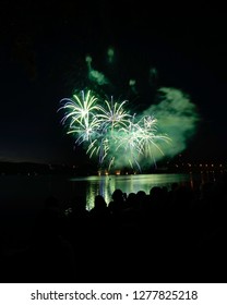 Fireworks at the lake near of Brno on the Ignis Brunensis festival. - Shutterstock ID 1277825218
