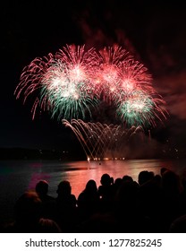 Fireworks at the lake near of Brno on the Ignis Brunensis festival. - Shutterstock ID 1277825245