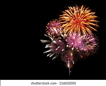 Fireworks light up the sky with dazzling display - Shutterstock ID 216032050