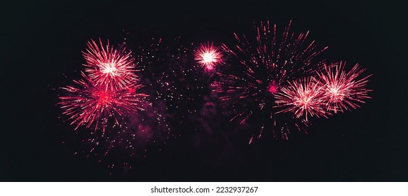 Fireworks light up the sky,New Year celebration. - Shutterstock ID 2232937267