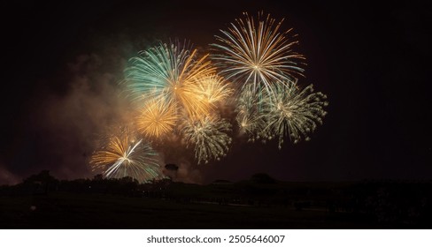 Fireworks Fireworks are low explosive pyrotechnic devices used for aesthetic and entertainment purposes. - Powered by Shutterstock