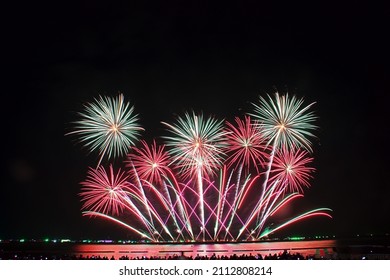 Fireworks Music Festival 2021 On Beach Stock Photo 2112808214 ...