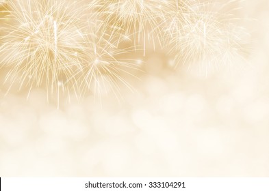 Fireworks at New Year and copy space. - Shutterstock ID 333104291