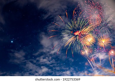 Fireworks and Night Sky Background