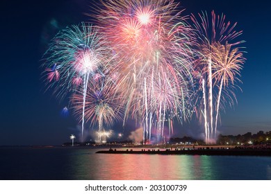 Fireworks On The Beach